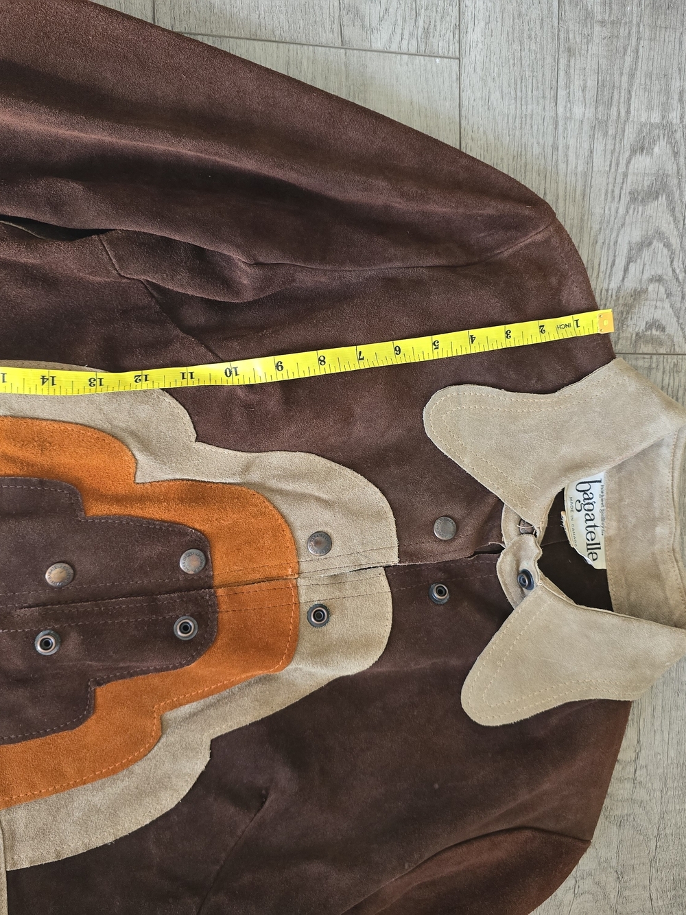 Vintage 1970s Bagatelle suede patchwork jacket - Picture 4 of 14